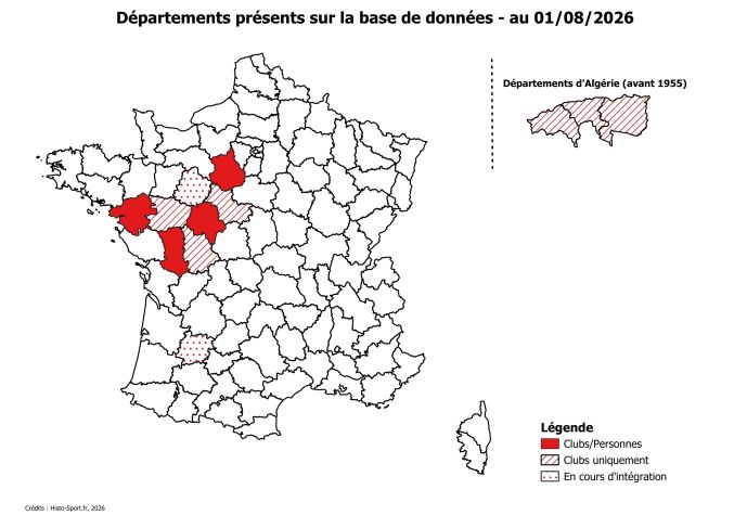 Carte des données disponibles sur la base de données au 01-08-2026